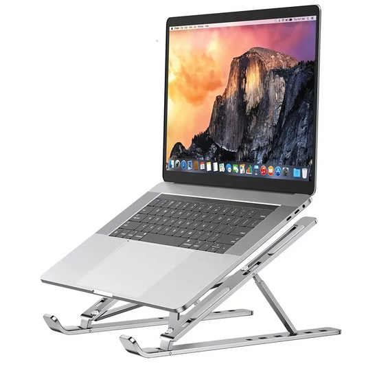 Portable Aluminum Folding Adjustable Laptop Stand - Compatible with all sizes of Laptop
